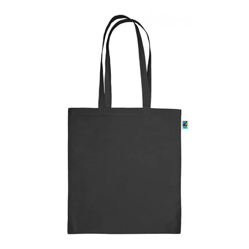 Sac cabas noir Fairtrade | non imprimé