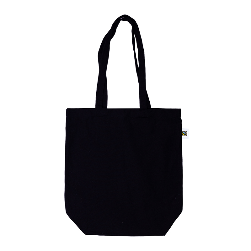 Sac de courses Fairtrade en toile noire - image 4