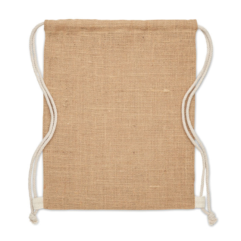 Sac à dos en jute avec cordon - image 4