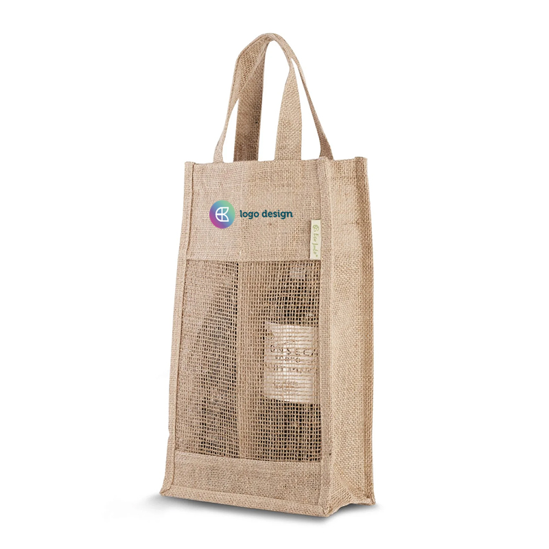 Sac à vin en jute (2 bouteilles)