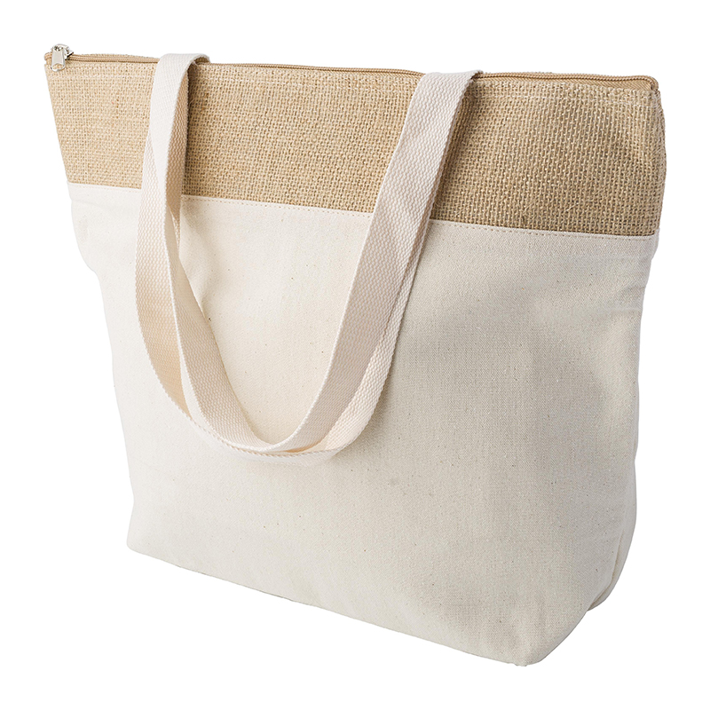 Sac isotherme en coton et jute - image 2