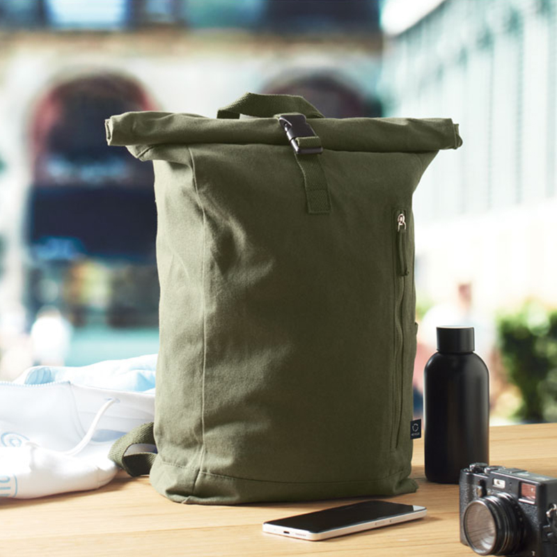 Sac à dos rolltop coton recyclé - image 4