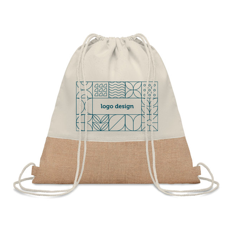 Sac à dos en coton avec jute