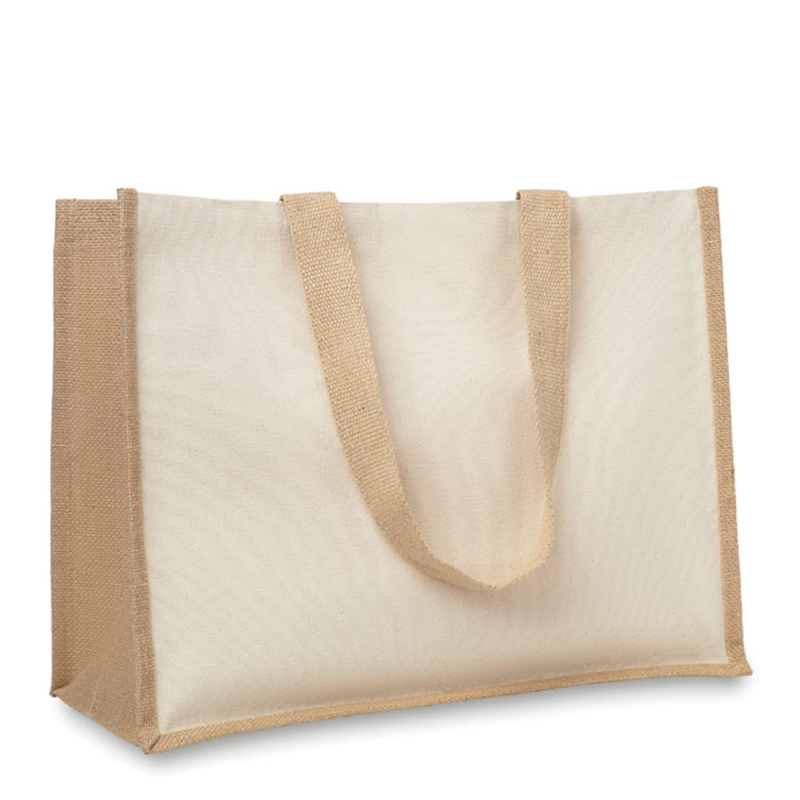 Sac shopping en toile et jute - image 2
