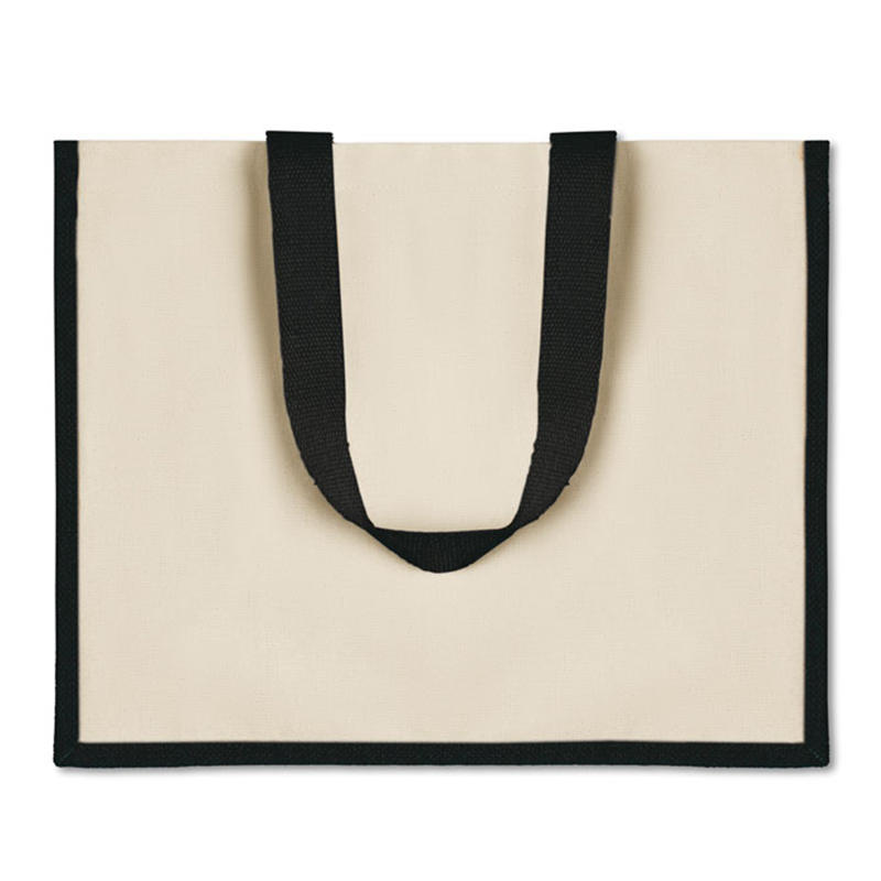 Sac shopping en toile et jute - image 5