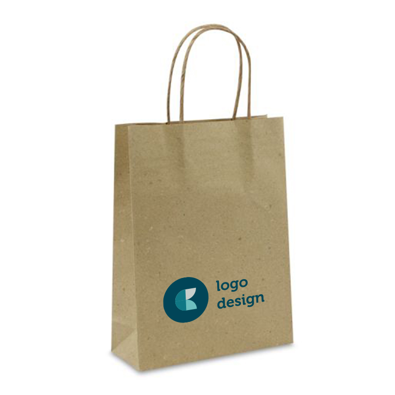 Sac en papier d’herbe moyen
