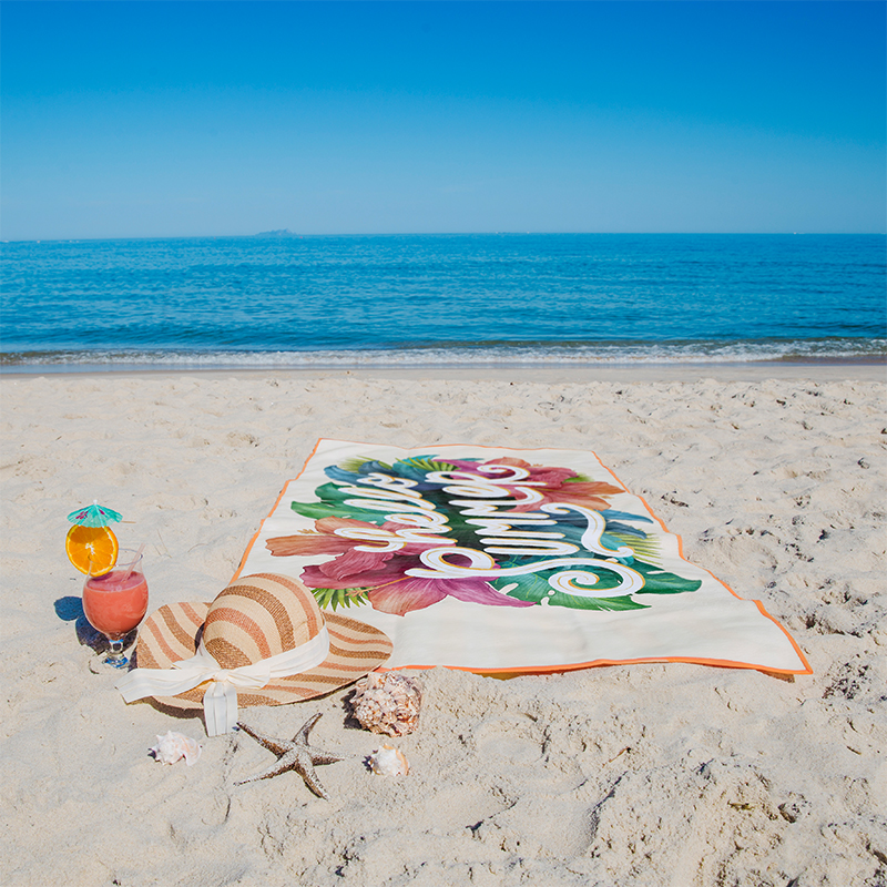 Serviette de plage avec pochette - image 4