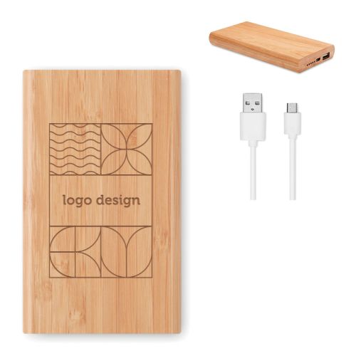 Powerbank en bambou 4000 mAh - image 1