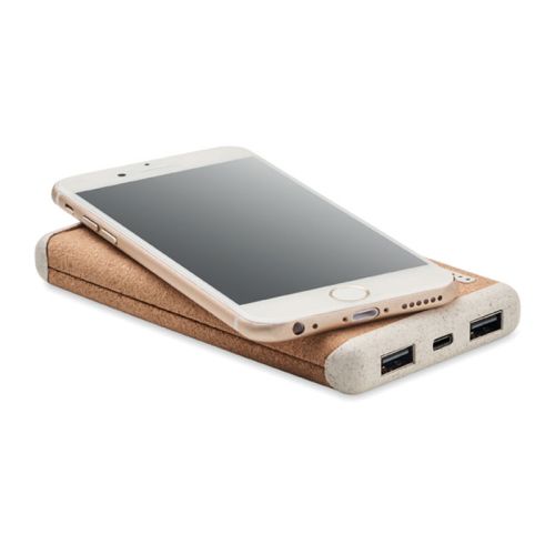 Powerbank en liège et paille de seigle - image 3