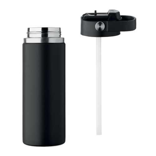 Bouteille double paroi avec paille - image 10