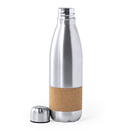 Bouteille en inox avec bouchon en liège - image 2