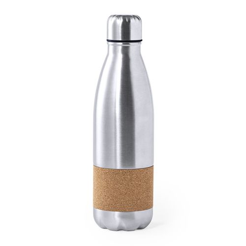 Bouteille en inox avec bouchon en liège - image 3