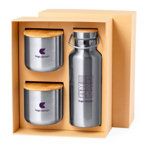 Bouteille thermos avec tasses - image 1