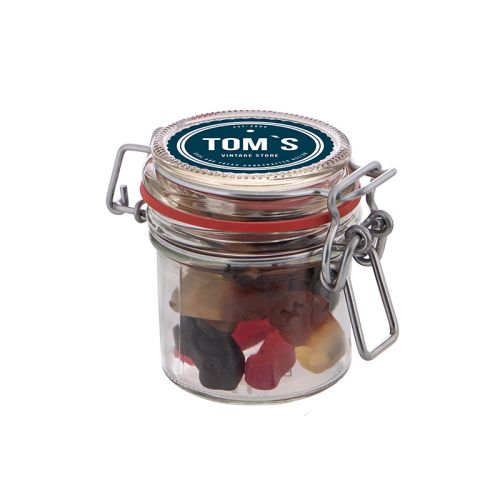 Petit bocal en verre avec bonbons - image 1
