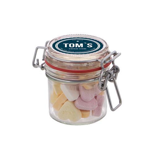 Petit bocal en verre avec bonbons - image 3