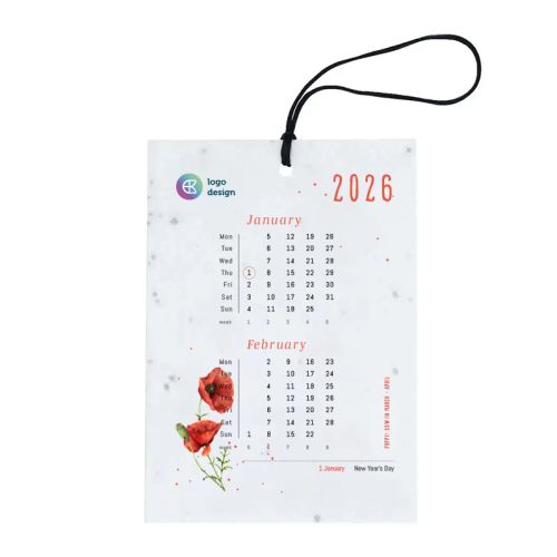 Calendrier A6 en papier ensemencé - image 1