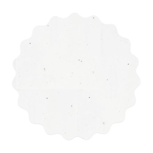 Carte ronde A5 en papier ensemencé avec bord ondulé | Noël - image 2