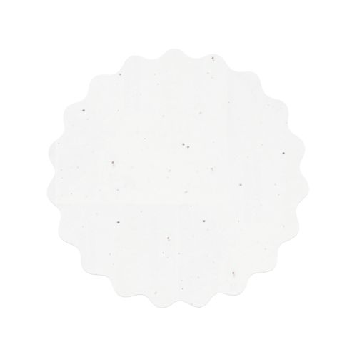 Carte ronde en papier ensemencé A6 avec bord ondulé | Noël - image 2