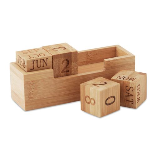 Calendrier de bureau en bambou - image 3