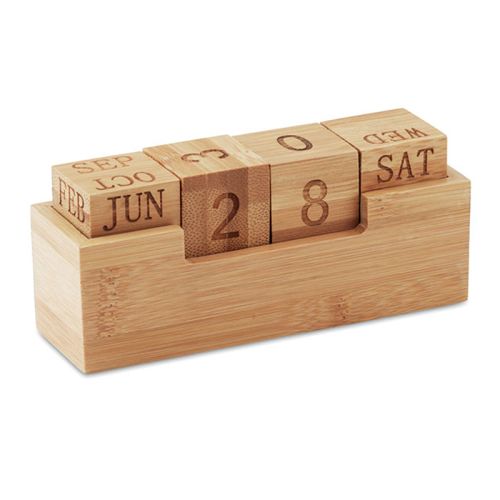 Calendrier de bureau en bambou - image 2