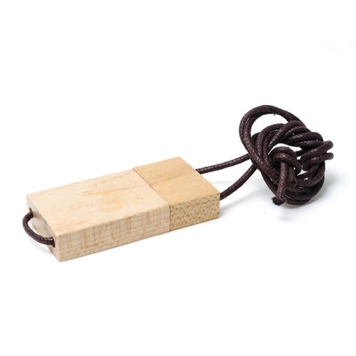 Clé USB en bois avec cordon - image 3