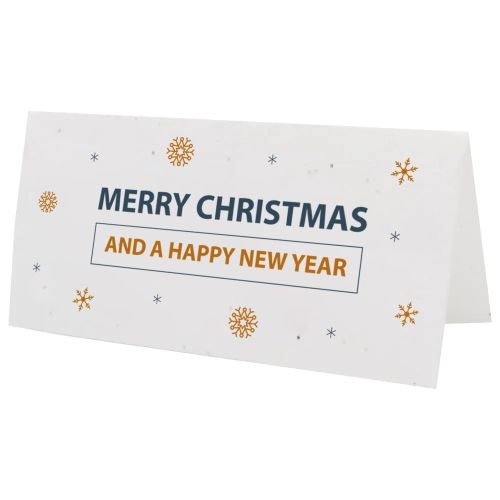 Carte de Noël pliée en papier ensemencé - image 1