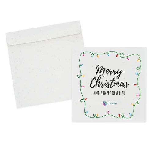 Carte de Noël en papier ensemencé 21 x 21 cm - image 1