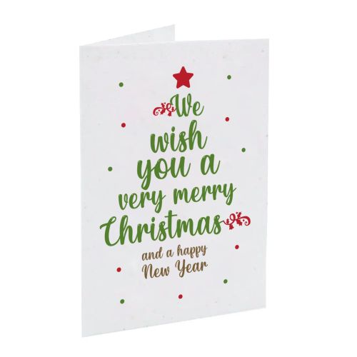Carte de Noël en papier ensemencé A5 - image 1
