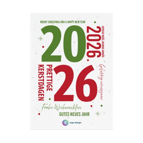 Carte de Noël en papier ensemencé A5 - image 3