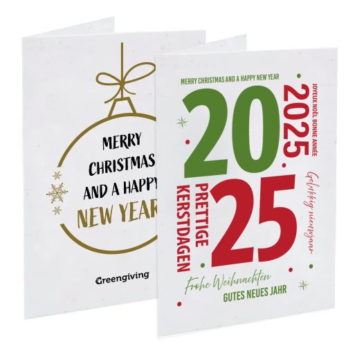 Carte de Noël en papier ensemencé - image 1