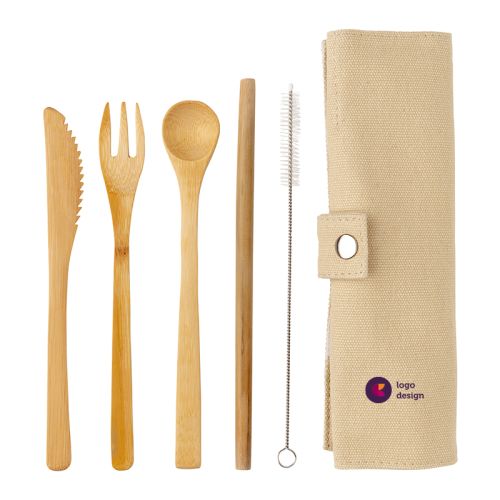 Set de couverts en bambou - image 1