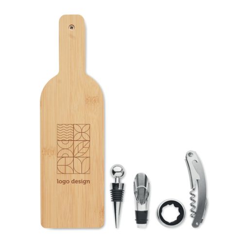 Set à vin dans coffret en bambou - image 1