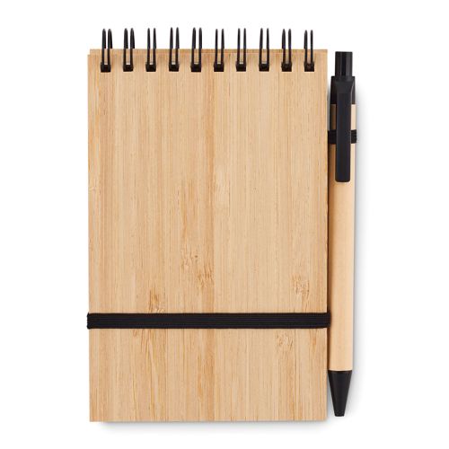 Carnet A6 en bambou avec stylo - image 2