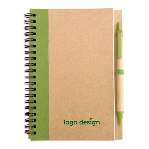 Carnet recyclé avec stylo-bille - image 1