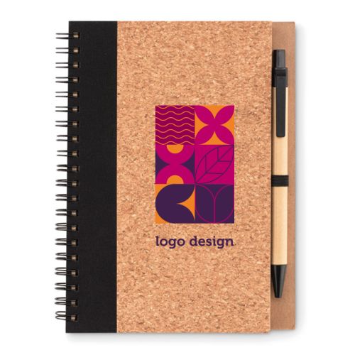 Carnet en liège avec stylo à bille - image 1