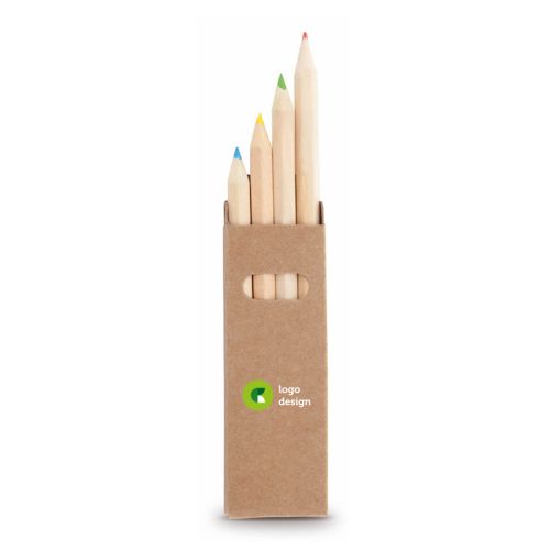 Crayons en bois dans une boîte - image 1