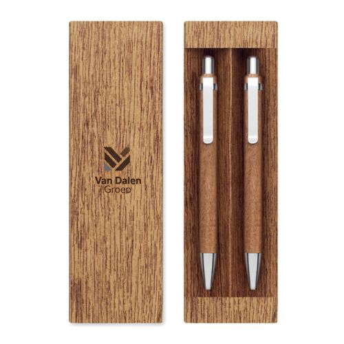 Set de stylos en bois d’acacia - image 1
