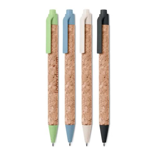 Stylo à bille liège et paille de blé | gravure - image 1