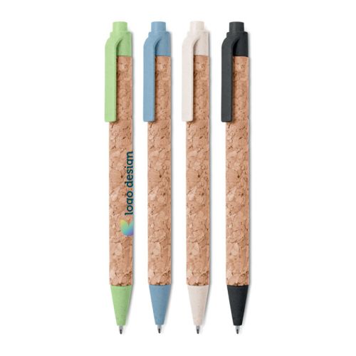 Stylo bille liège et paille de blé - image 1