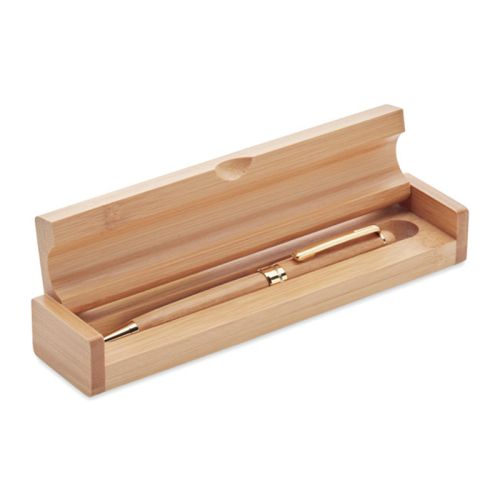 Stylo en bambou avec boîte cadeau - image 2