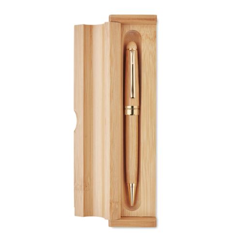 Stylo en bambou avec boîte cadeau - image 3