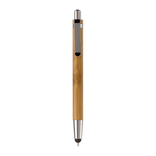 Stylo à bille en bambou avec stylet - image 4