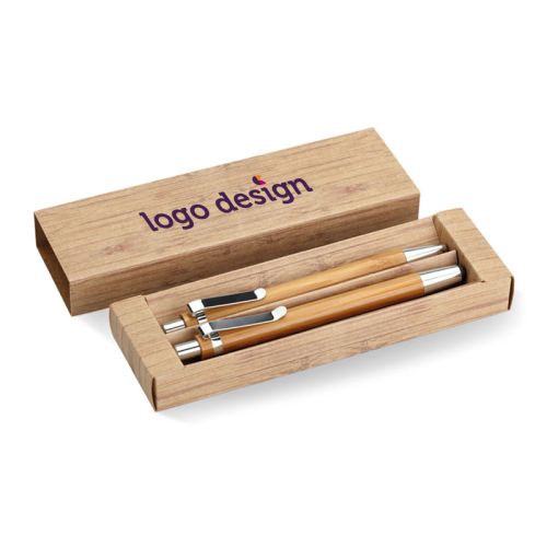 Ensemble de stylos en bambou - image 1