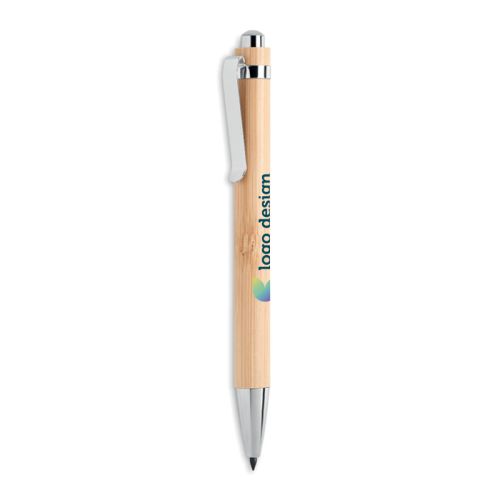 Stylo bille en bambou sans encre - image 1