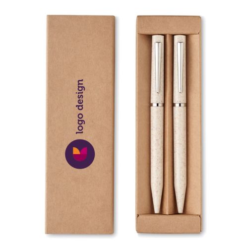 Set de stylos en paille de blé - image 1