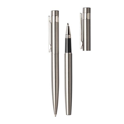 Set stylos inox recyclé - image 2