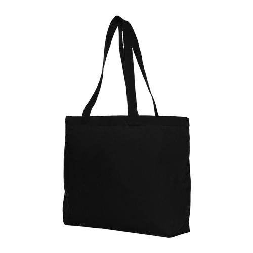 Grand cabas en toile noir - image 3
