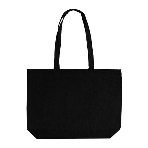 Grand cabas en toile noir - image 2