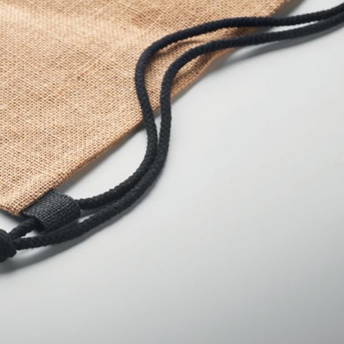 Sac à dos en jute avec cordon - image 4