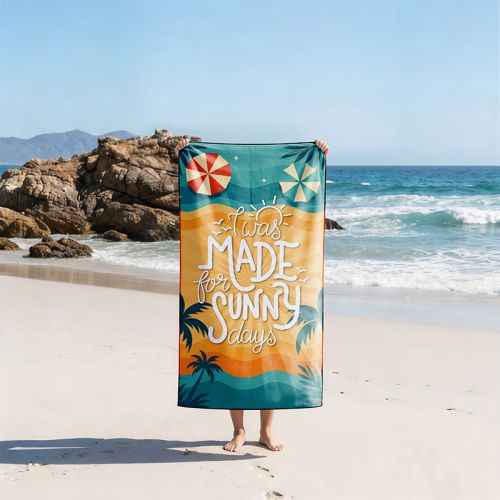Serviette de plage avec pochette - image 8